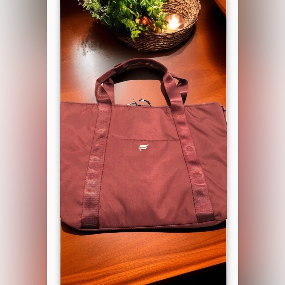 Fabletics Red Tote Bag with Structured Design